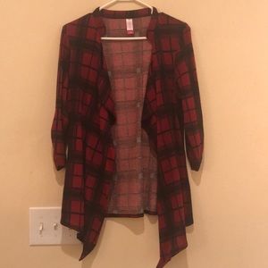 Flannel Cascading Cardigan